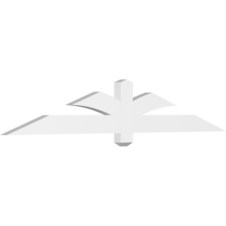 Ekena Millwork Redmond Architectural Grade PVC Gable Bracket, 72"W x 12"H x 2"D x 4"F, 4/12 Pitch GBP072X12X0204RED00